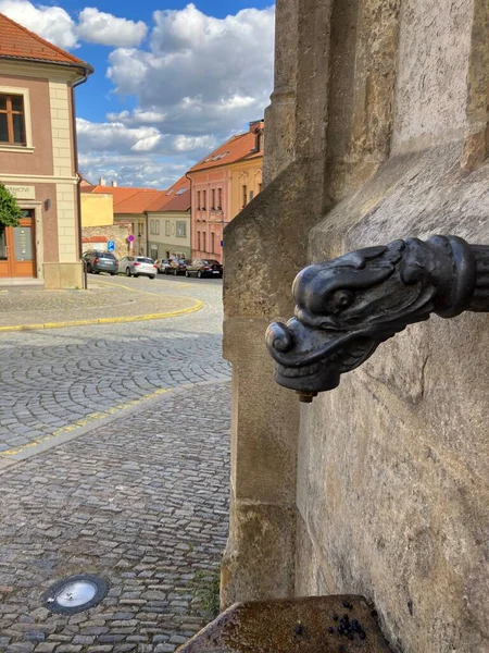 Detail Stone Fountain Kutna Hora Czech Republic — Zdjęcie stockowe