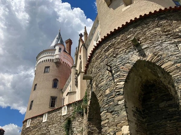 Side View Zleby Castle Czech Republic — Stockfoto