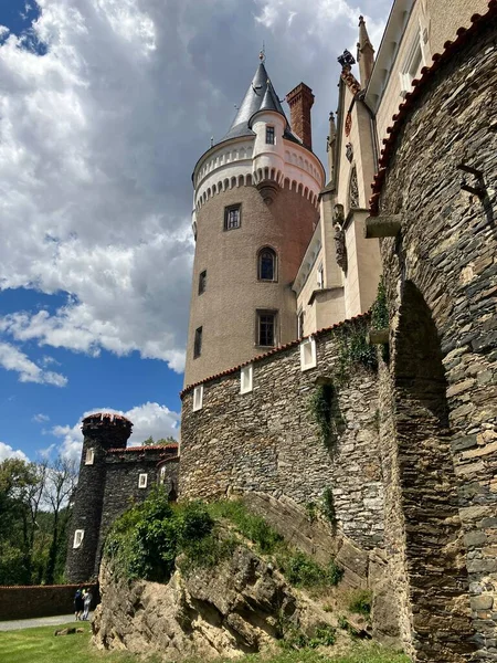 Side View Zleby Castle Czech Republic — Foto Stock