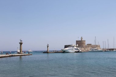 Yunanistan 'ın Rodos şehrinde Aziz Nicholas Kalesi