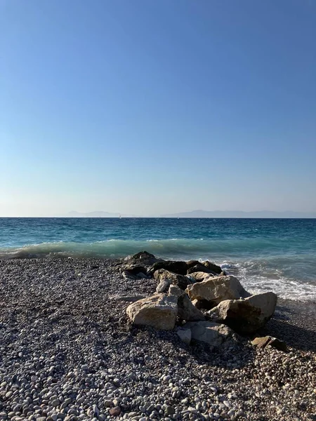 Ixia Rodos Adası Yunanistan Bir Plaj — Stok fotoğraf