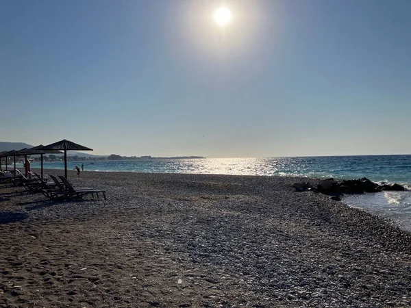 Ixia Rodos Adası Yunanistan Bir Plaj — Stok fotoğraf