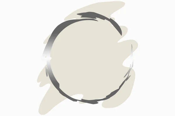 Ilustração Fundo Logotipo Abstrato Cor Pastel Forma Escova Com Círculo — Fotografia de Stock