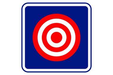 Mavi arkaplanda hedef tahtası çizimi