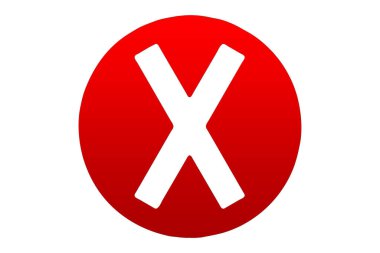 Kırmızı arkaplanda yakın simgenin gösterimi