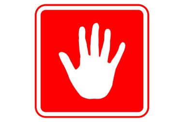 Kırmızı arkaplanda duran bir elin resmi