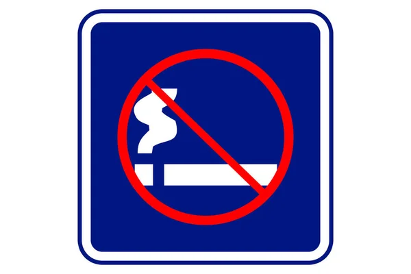 Иллюстрация Запрета Курения Синем Фоне — стоковое фото