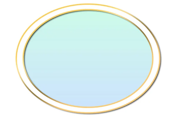 Kruh Pastelové Barvy Logo Pozadí Ilustrace Čtvercem Zlatě Krása Módní — Stock fotografie