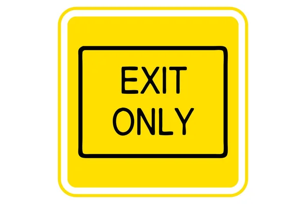 Illustration Exit Only Yellow Background — Stock Photo, Image