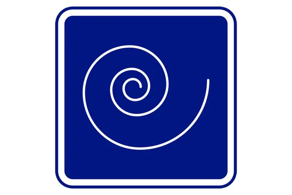 Ilustração Símbolo Espiral Fundo Azul — Fotografia de Stock