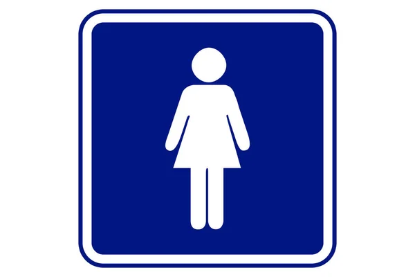 Ilustrace Ženy Symbol Modrém Pozadí — Stock fotografie