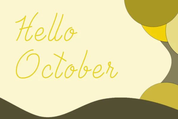 Hello October Background Illustration Autumn — Stock Photo, Image