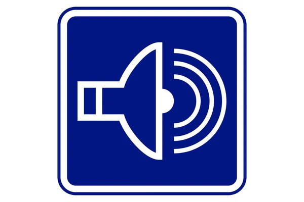 Sound Symbol Illustration Auf Blauem Hintergrund — Stockfoto