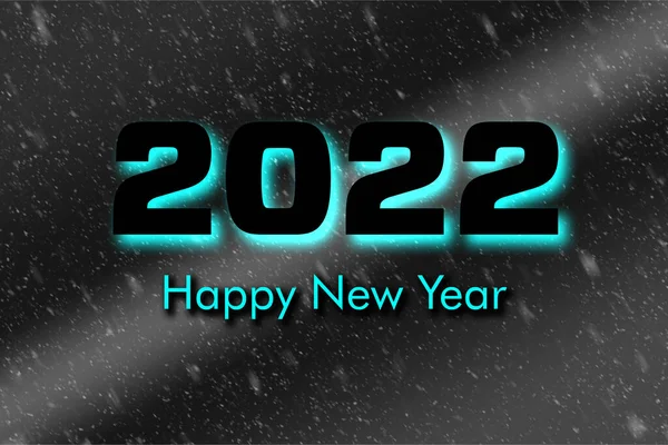 Feliz Año Nuevo 2022 Diseño Texto Ilustración Saludo Con Números —  Fotos de Stock