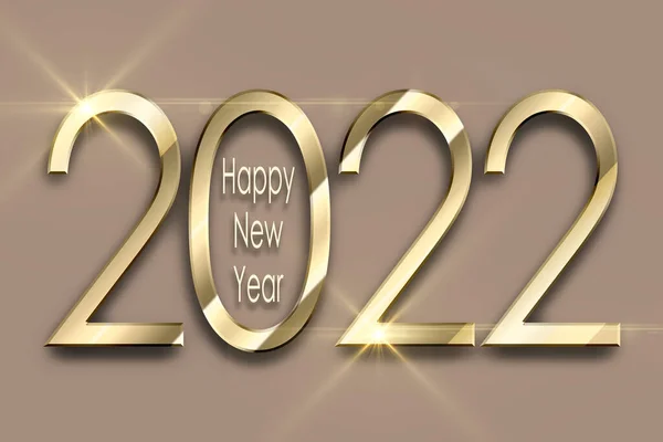 Feliz Ano Novo 2022 Design Texto Saudação Ilustração Com Números — Fotografia de Stock