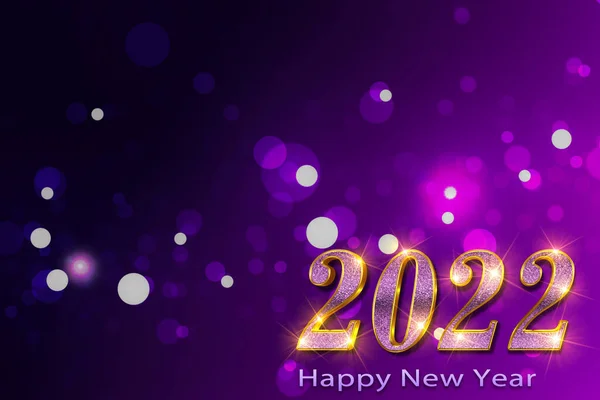 Gott Nytt 2022 Textdesign Hälsning Illustration Med Gyllene Siffror Gott — Stockfoto