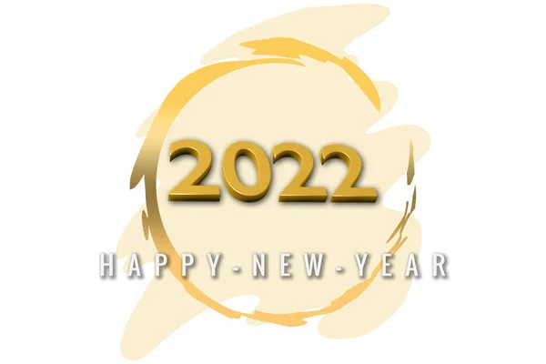 Szczęśliwego Nowego Roku 2022 Projekt Tekstu Ilustracja Powitania Projekt Plakatów — Zdjęcie stockowe