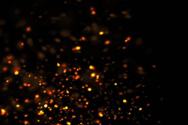 Renkli bulanık ışıkların soyut çizimi arka plan, bokeh etkisi, siyah arkaplan üzerinde