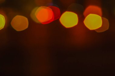 Renkli bulanık ışıkların soyut çizimi arka plan, bokeh etkisi, siyah arkaplan üzerinde