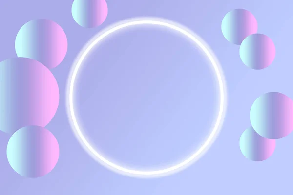 Illustration Von Pastellfarbenen Kreis Logo Hintergrund Mit Weißem Kreis Schönheit — Stockfoto