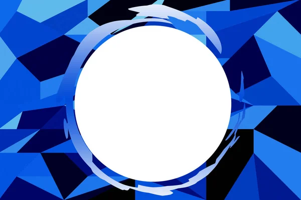 Abstraktes Logo Hintergrund Illustration Eines Kreises Mit Einem Blauen Hintergrund — Stockfoto