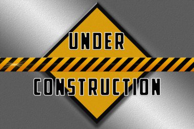 Gri arkaplanda inşaat tabelasının resmi