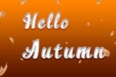 Merhaba sonbahar turuncu ve sarı arkaplan çizimleri