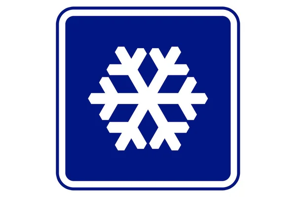 Illustration Ice Sign Blue Background — Stock Photo, Image