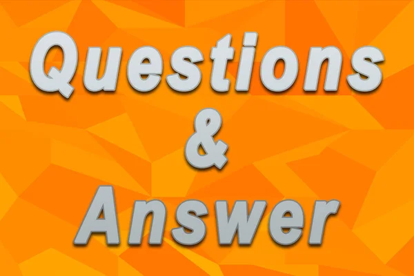 Illustration Words Questions Answers Orange Background — Stock Photo, Image