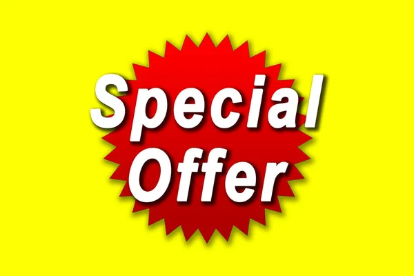 Illustration Special Offer Yellow Background — Stockfoto