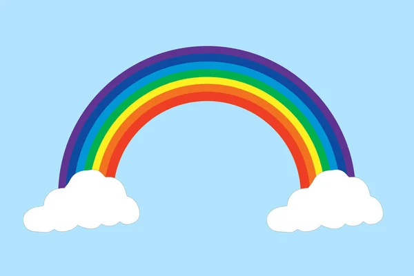 Illustration Rainbow Clouds Summer — Stockfoto