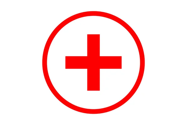 赤い十字記号のイラスト — ストック写真