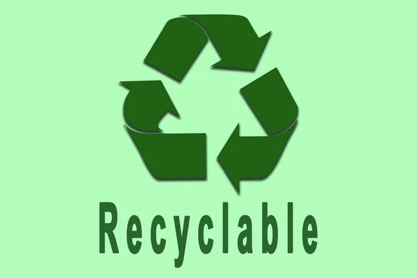 Illustratie Van Het Recyclingbord — Stockfoto