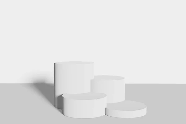 Дисплей Пьедестала Абстрактным Белым Цветовым Фоном Концепцией Поддержки Коробки Подиум — стоковое фото