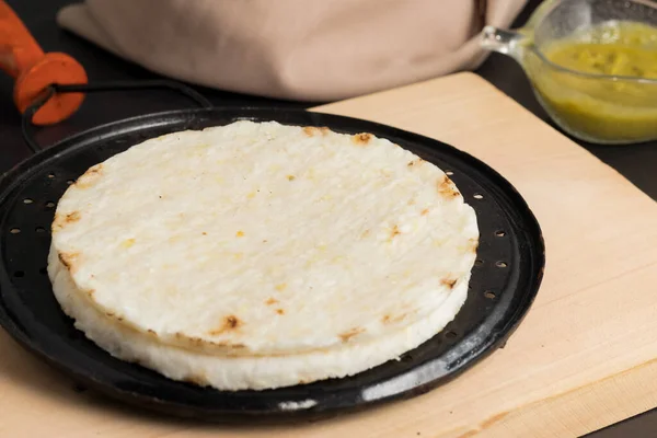 Καλαμπόκι Arepa Παραδοσιακή Colombian Και Venezuelan Τροφίμων — Φωτογραφία Αρχείου