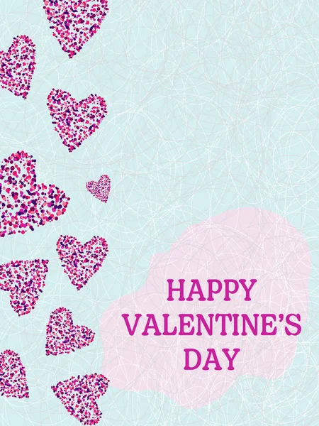 Congratulations Valentine Day Shape Heart Flyer Invitation Poster Brochure Banner — Stock Vector