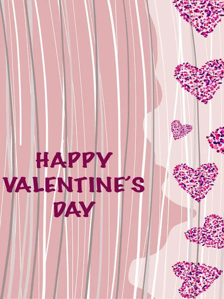 Spring Card Invitation Valentine Day Happy Valentine Day Template Many — Stock Vector
