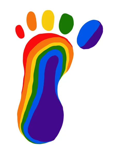 Bunt Schillernde Füße Gay Pride Homosexualität — Stockvektor