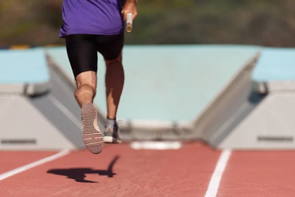 Поднимающийся Прыжок Шестом Соревнованиях Легкой Атлетике — стоковое фото