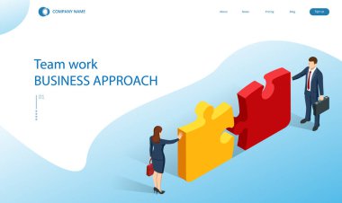 Yapboz elementlerini birbirine bağlayan itici insanlar. İş ekibi çalışması, işbirliği, ortaklık. Takım çalışması, takım oluşturma, kurumsal organizasyon. Bulmaca takım çalışması.