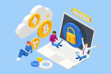 Isometric dijital paraya yatırım yapıyor, geliri arttırıyor, karı arttırıyor. Şifreli para birimi ethereum için dijital cüzdan teknolojisi, bitcoin. Kripto para birimine yatırım