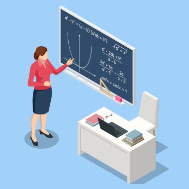 Matematik ve geometri derslerinin farklı bir konsepti, çalışmak. Kişisel öğrenme. E-öğrenme, online eğitim. Cebir, geometri, istatistik, temel matematik..
