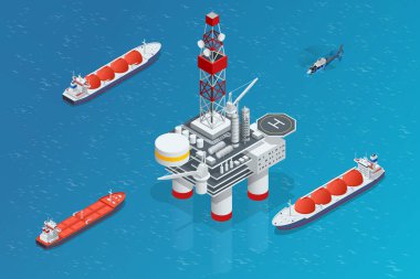 Isometric Tanker, Ticaret Terminalinde Sıvılaştırılmış Doğal Gaz yüklüyor. Ulaşım, teslimat, doğal gaz transferi