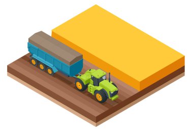 Tahıl hasadı birleşimi. Buğday hasadını birleştirerek olgunlaşmış buğday toplar. Tarım konsepti. Hasat, harman, toplama ve kırbaçlama.