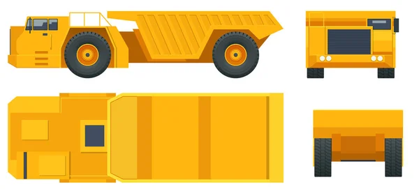 Mine Dump Truck Dumper Underground Truck Tonne Underground Truck Small —  Vetores de Stock