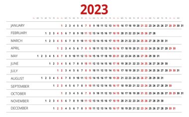 2021 yılı için takvim doğrusal. Kağıt Tasarım Yazdırma Şablonu. Yıllık takvim planlayıcısı. 12 aylık set. Ayların şablonu. Hafta pazar günü başlıyor. Yatay, peyzaj yönelimi.