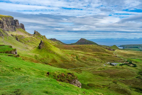 Skye Adası Ndaki Güzel Quiraing Geçidi Manzarası Hebrides Skoçya — Stok fotoğraf