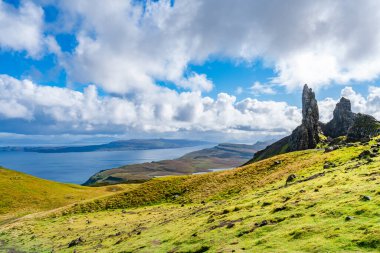 Raasay adası manzarası, Raasay 'ın Sesi ve Storr' un Yaşlı Adamı, Skye Adası, İskoçya