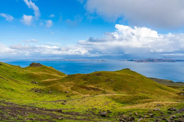 Utsikt Över Öresund Från Old Man Storr Isle Skye Skottland — Stockfoto