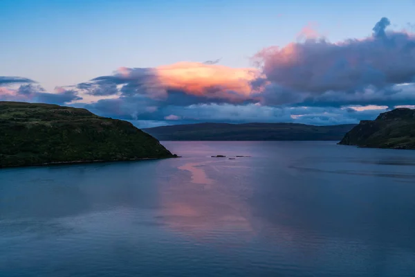 Zachód Słońca Nad Jezioro Loch Portree Isle Skye Szkocja — Zdjęcie stockowe